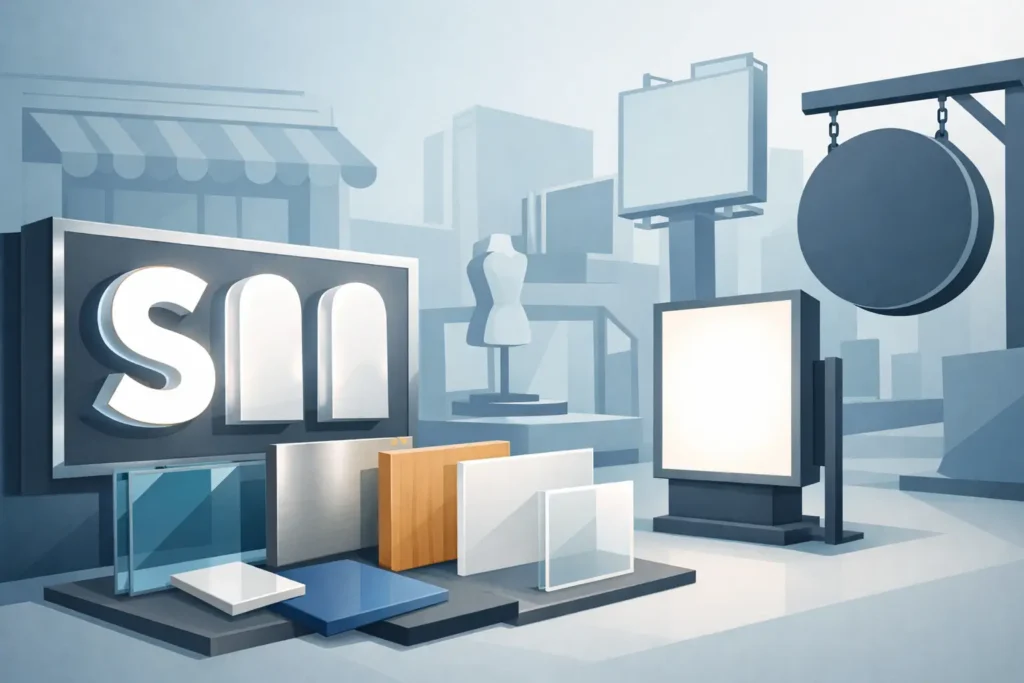 Commercial Signage Materials Guide for Retail