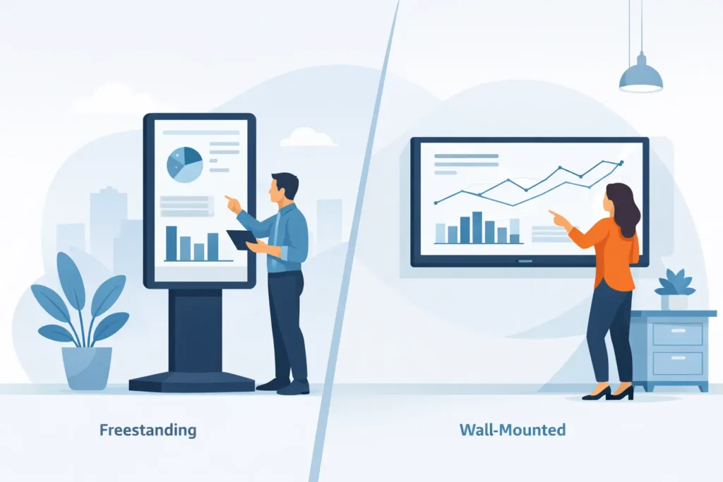 Freestanding vs Wall Mounted Displays Compared