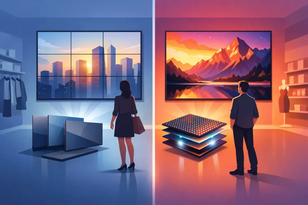 LCD Versus LED Video Walls for Retail