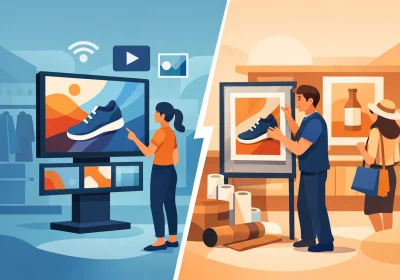 Digital Signage vs Printed Posters for Retail